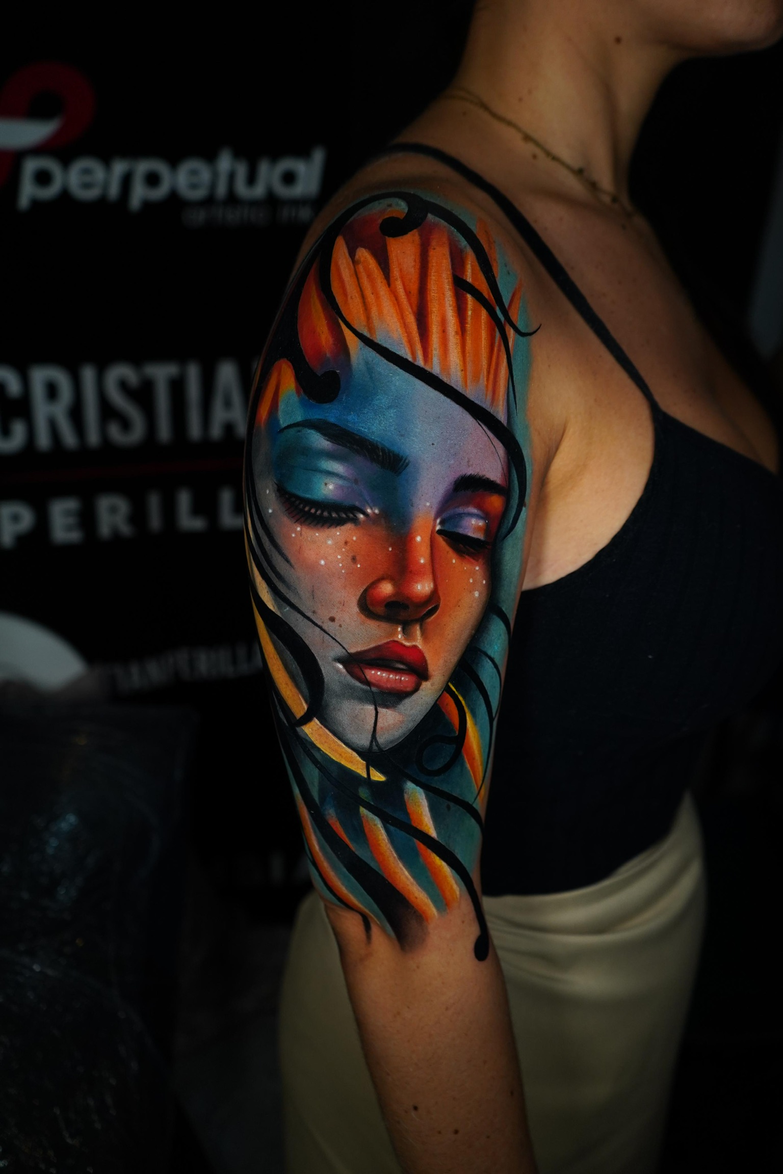 Color tattoo portfolio image by Cristian Perilla