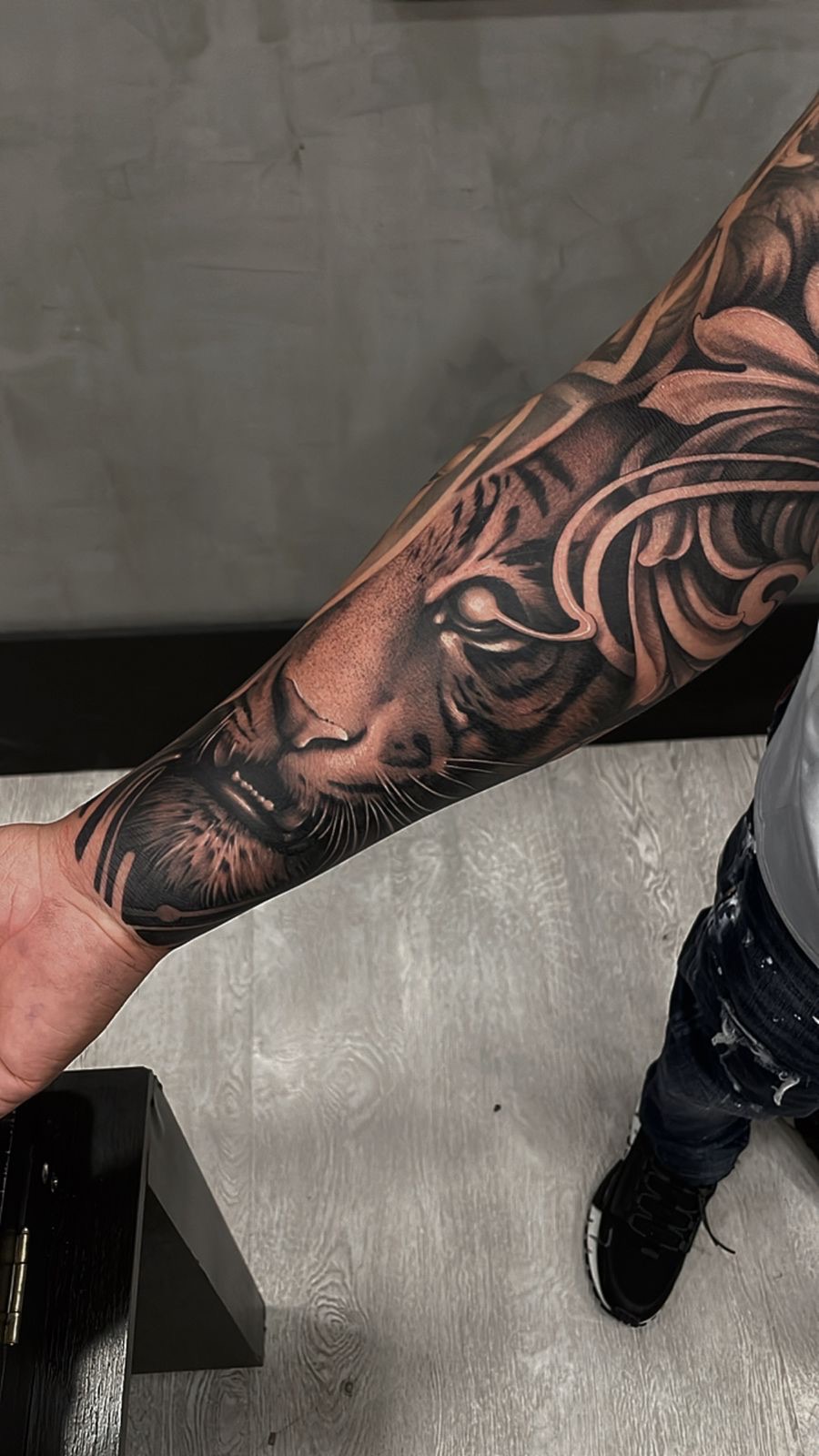 Black and grey tattoo portfolio image by Lucas Ink