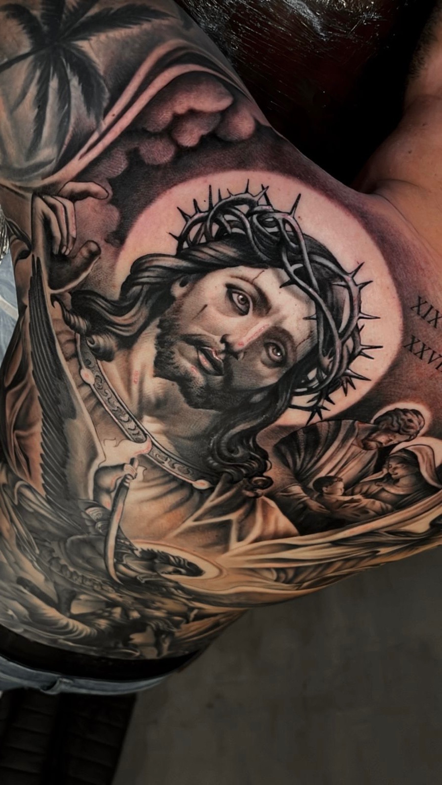 Black and grey tattoo portfolio image by Lucas Ink